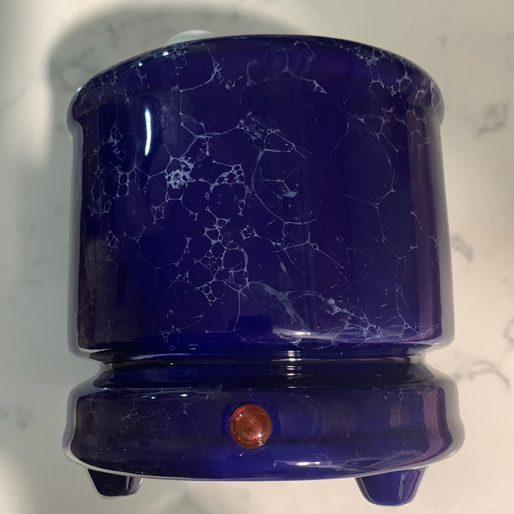 NWT Ceramic Cachepot Candle Warmer Marbled Blue 👀